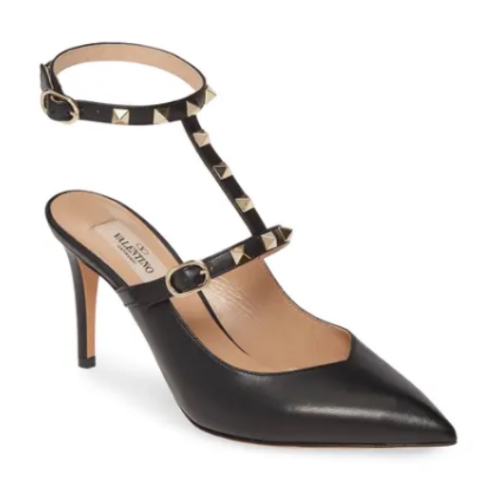 Authentic Valentino Garavani Rockstud Ankle Strap Pump Size 36.5